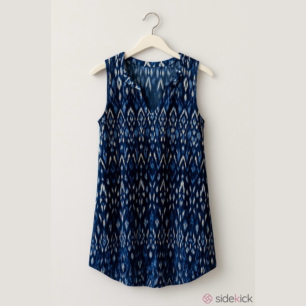 40.PAPA Vancouver Navy & White Pattern top/dress with tights & ankle boots NWT